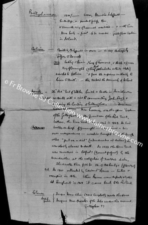 DOCUMENT WRITTEN BY FR.BROWNE TITLES OF HIS PHOTOGRAPHS